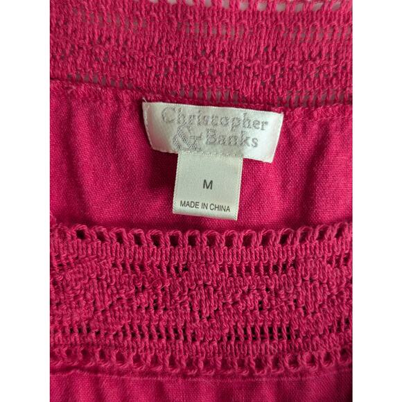 Christopher & Banks Smocked Linen Top Jacket Combo - Picture 8 of 16